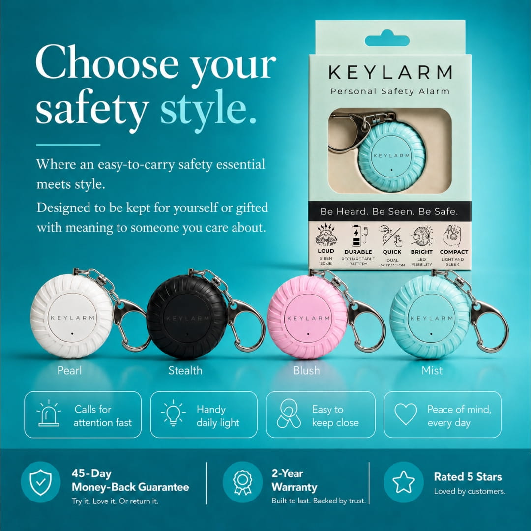 KEYLARM Personal Safety Alarm and Light