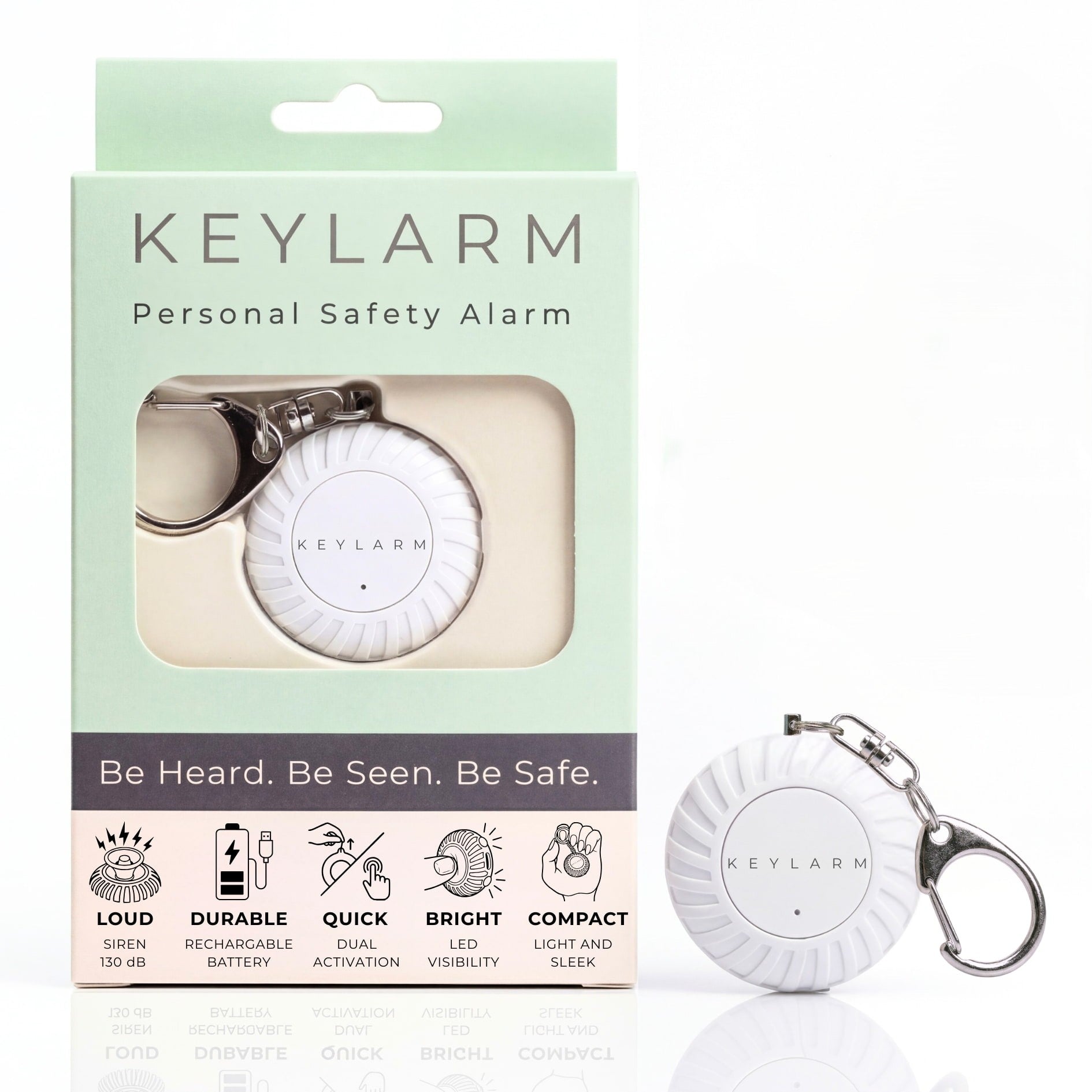 KEYLARM Personal Safety Alarm and Light